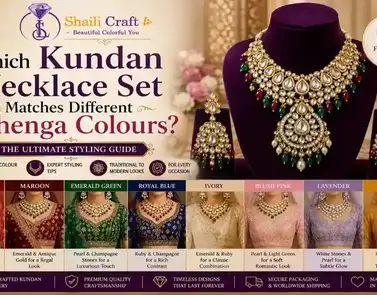 Which Kundan Necklace Set Matches Different Lehenga Colours?