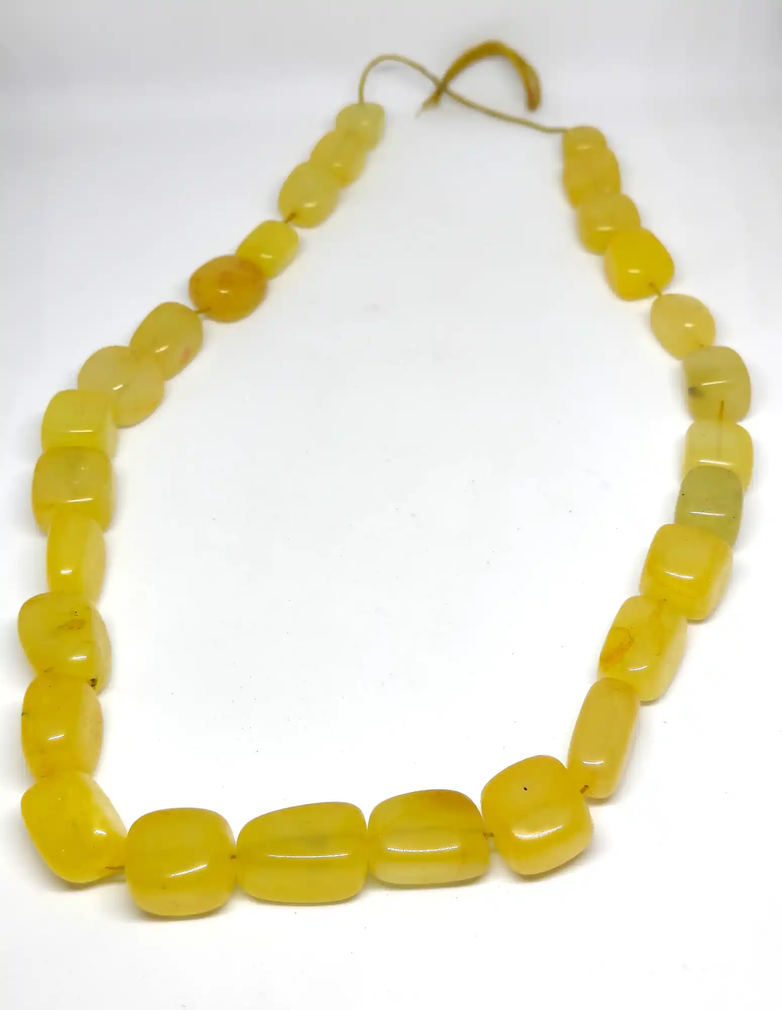 Yellow Glass Thumble Beads - for jewellery making