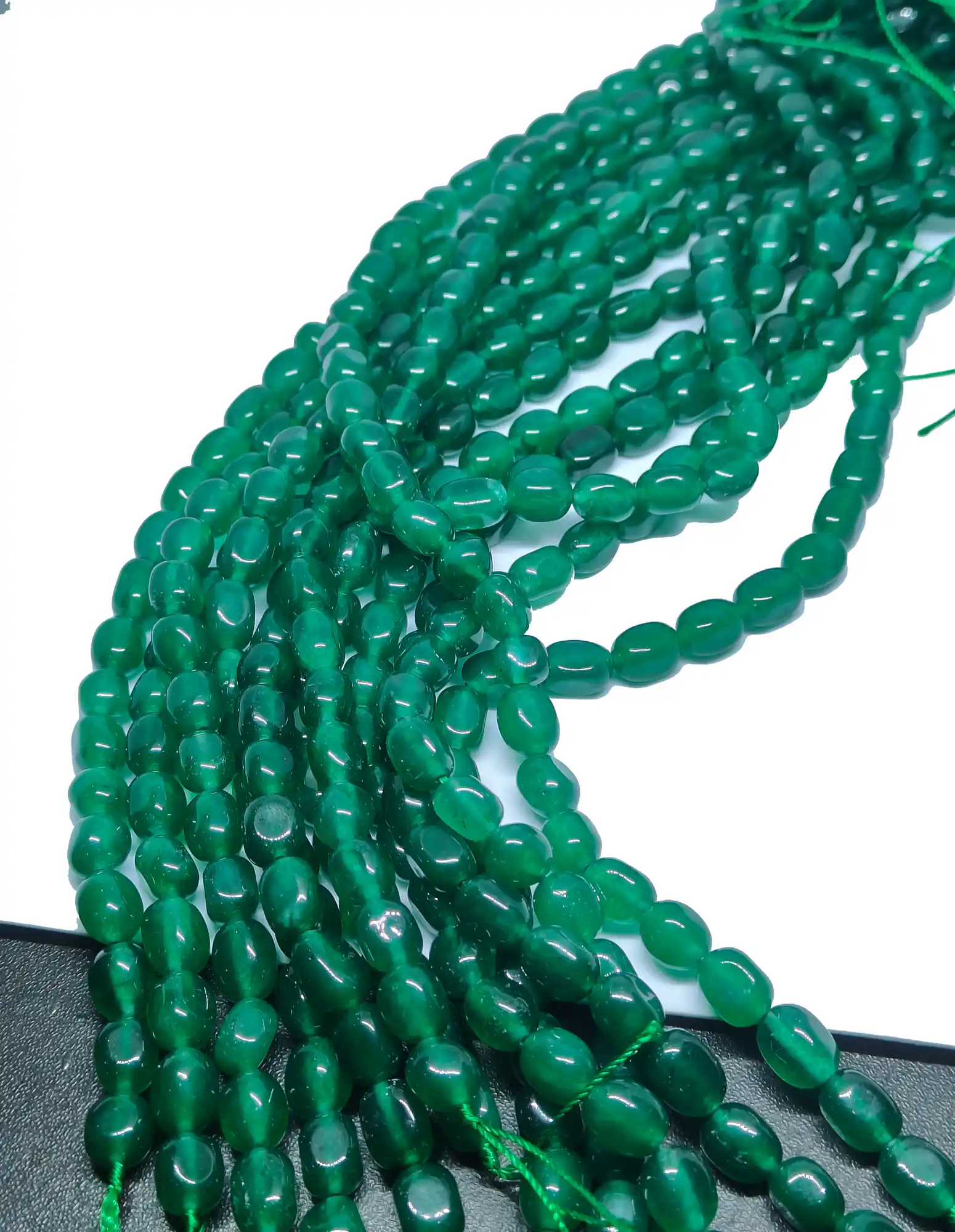 Green Stone Beads - for jewellery making