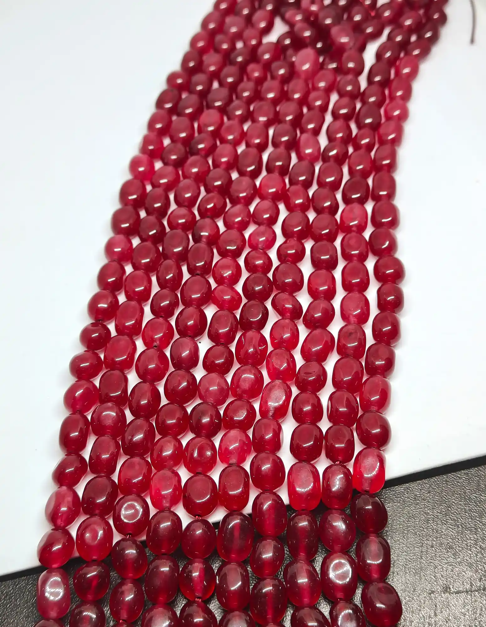 Red Stone Beads - for jewellery making