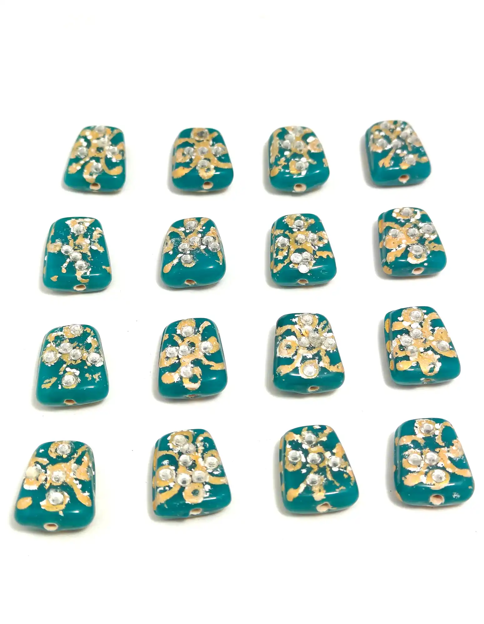 12 Pieces Light Blue Thumble Beads Second - for jewellery making