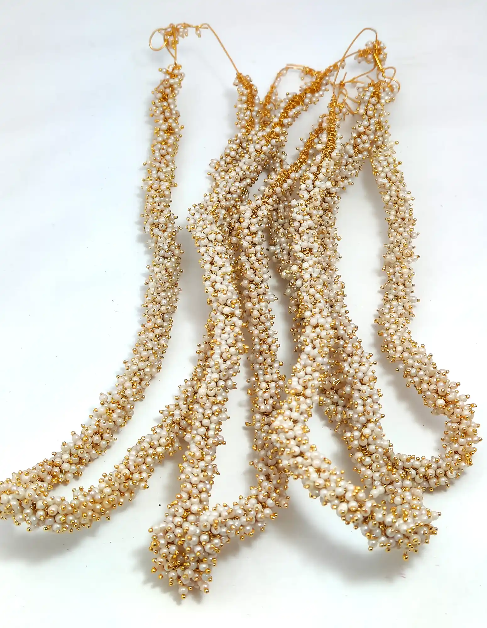 White Loreal Pearls Beads - Free Brass/Alloy for jewellery making