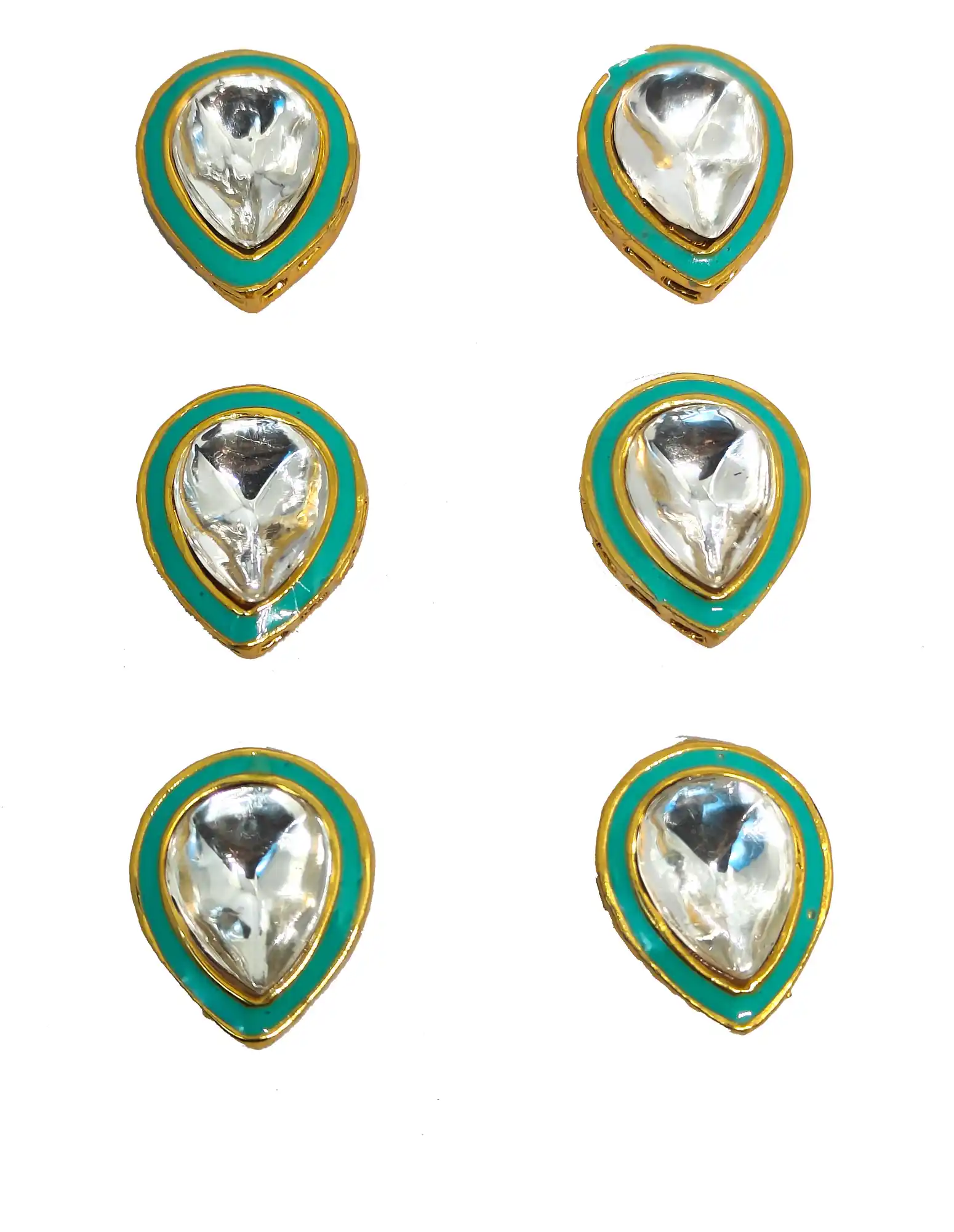 Mint Green Kaanch Stone Kundan - for jewellery making