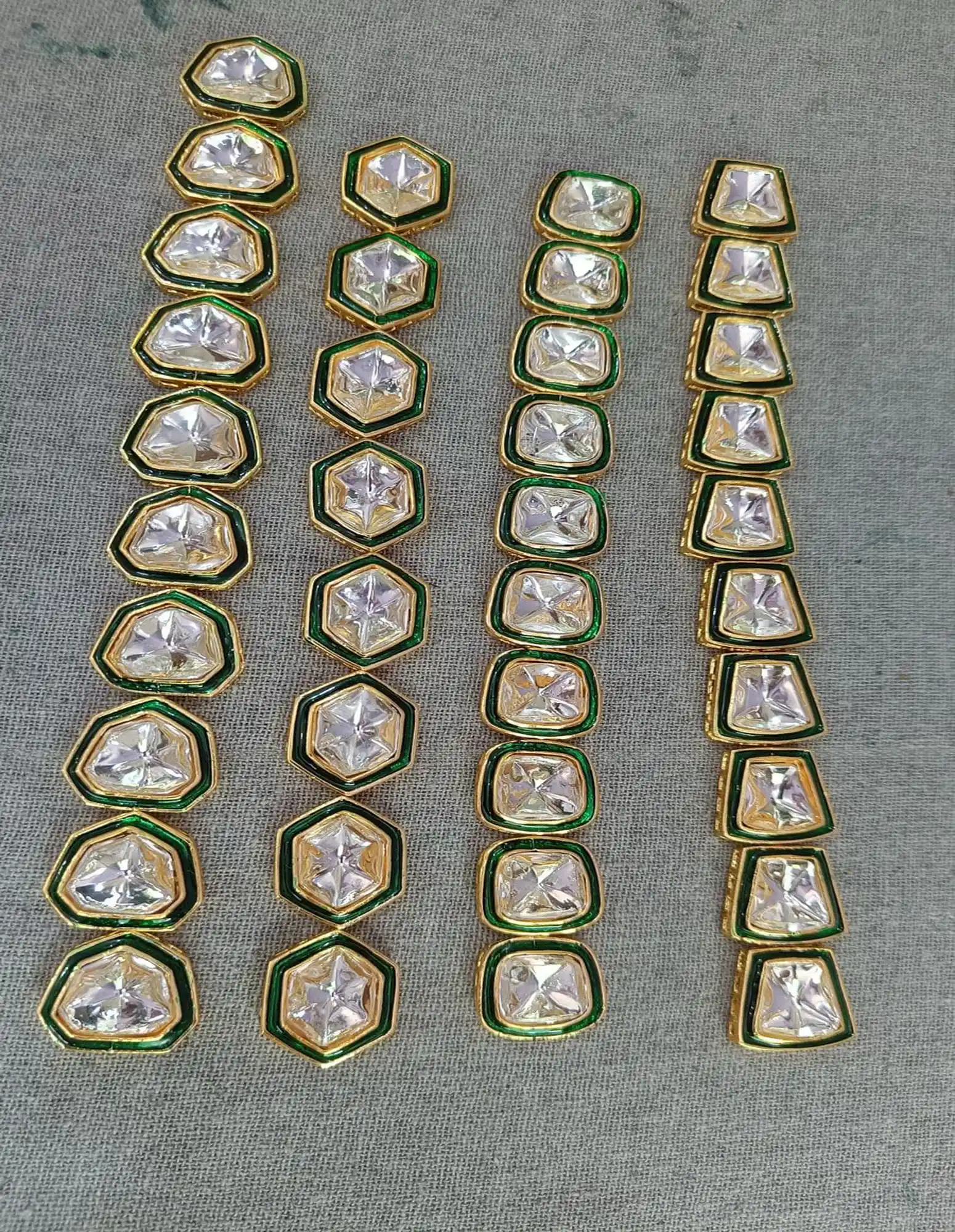 20 Pieces Moissanite Kundan Stone - for jewellery making