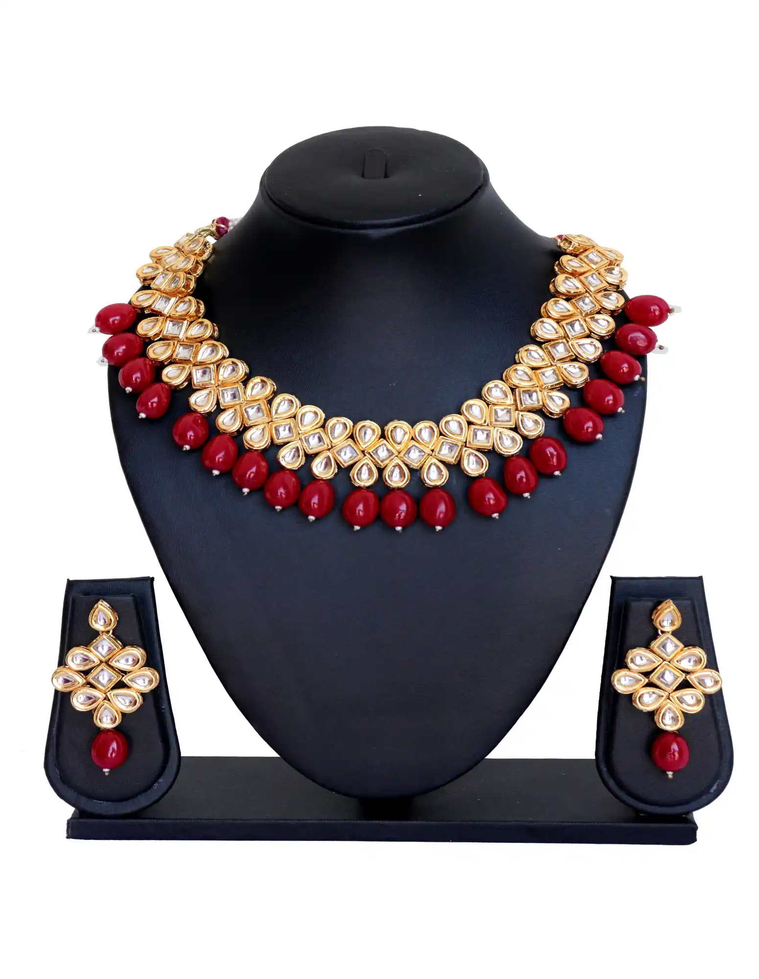 Kundan Necklace Set two Layer