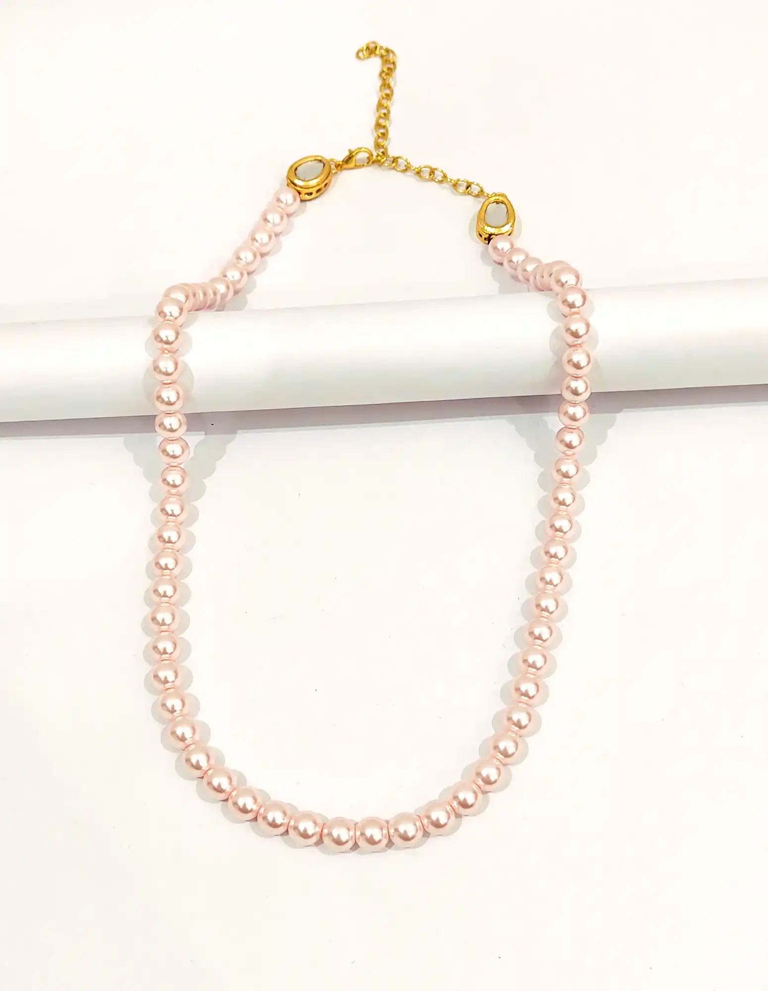 Kundan and Pink Pearl Set
