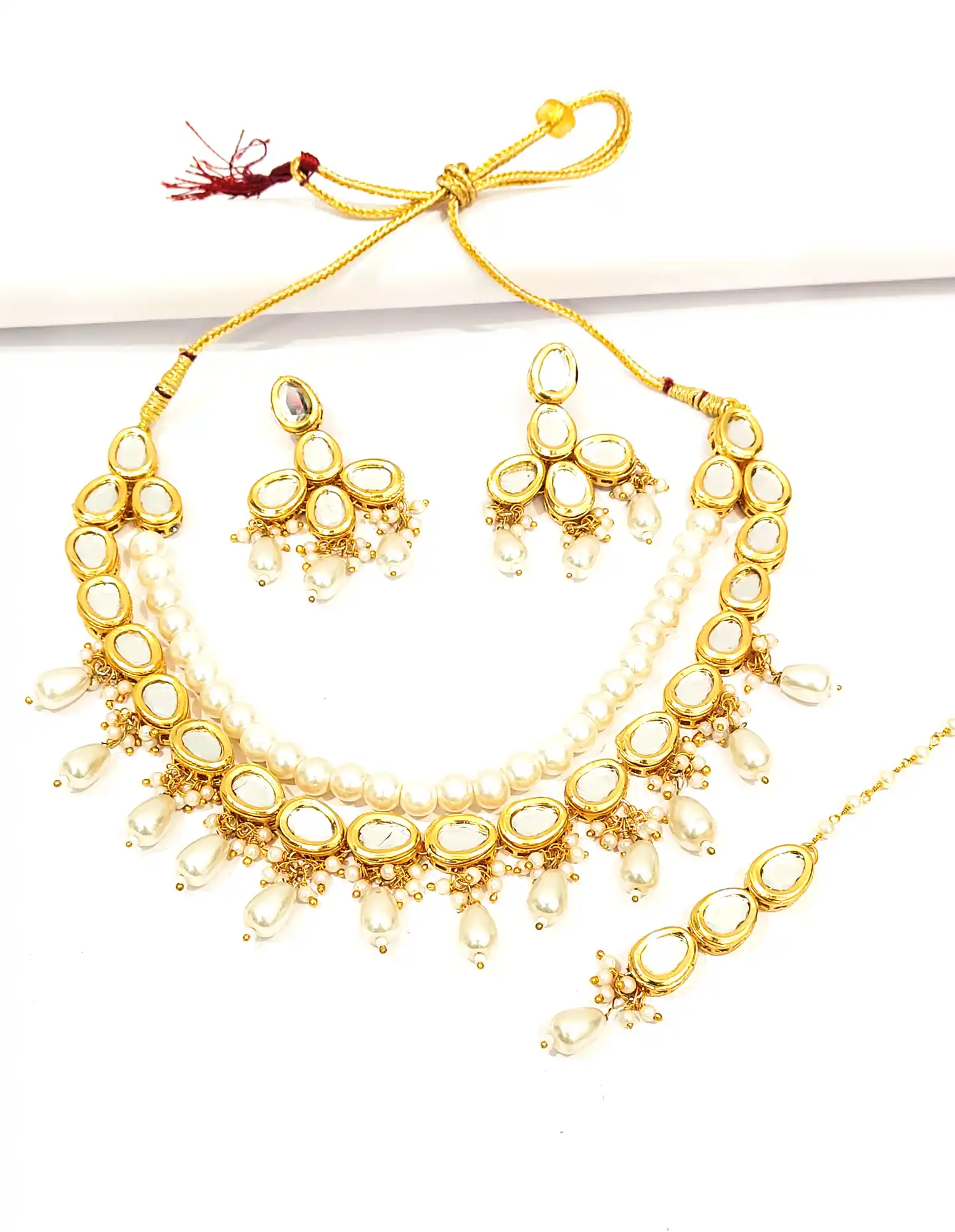White Pearl Kundan Set