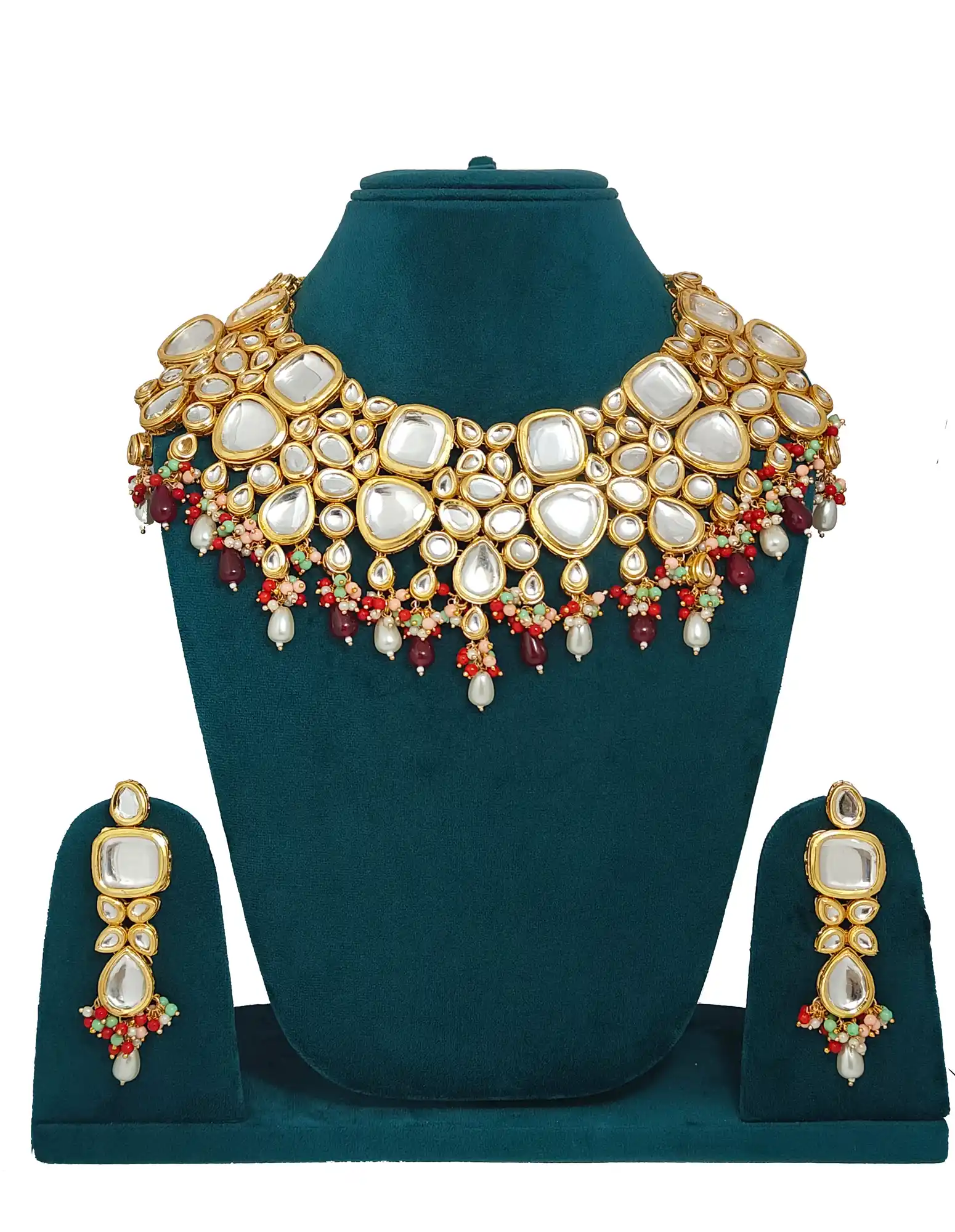 Maroon Bridal Jewellery Set for Girls - for jewellery making