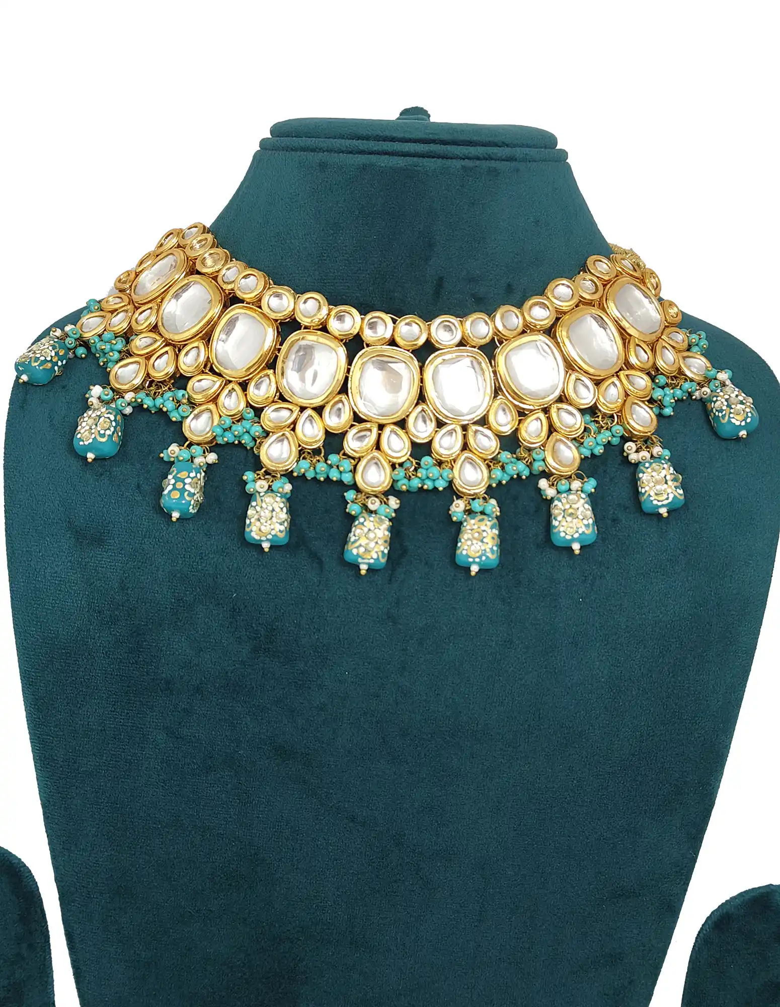 Firoji Beads and Pearls Necklace Set - for jewellery making