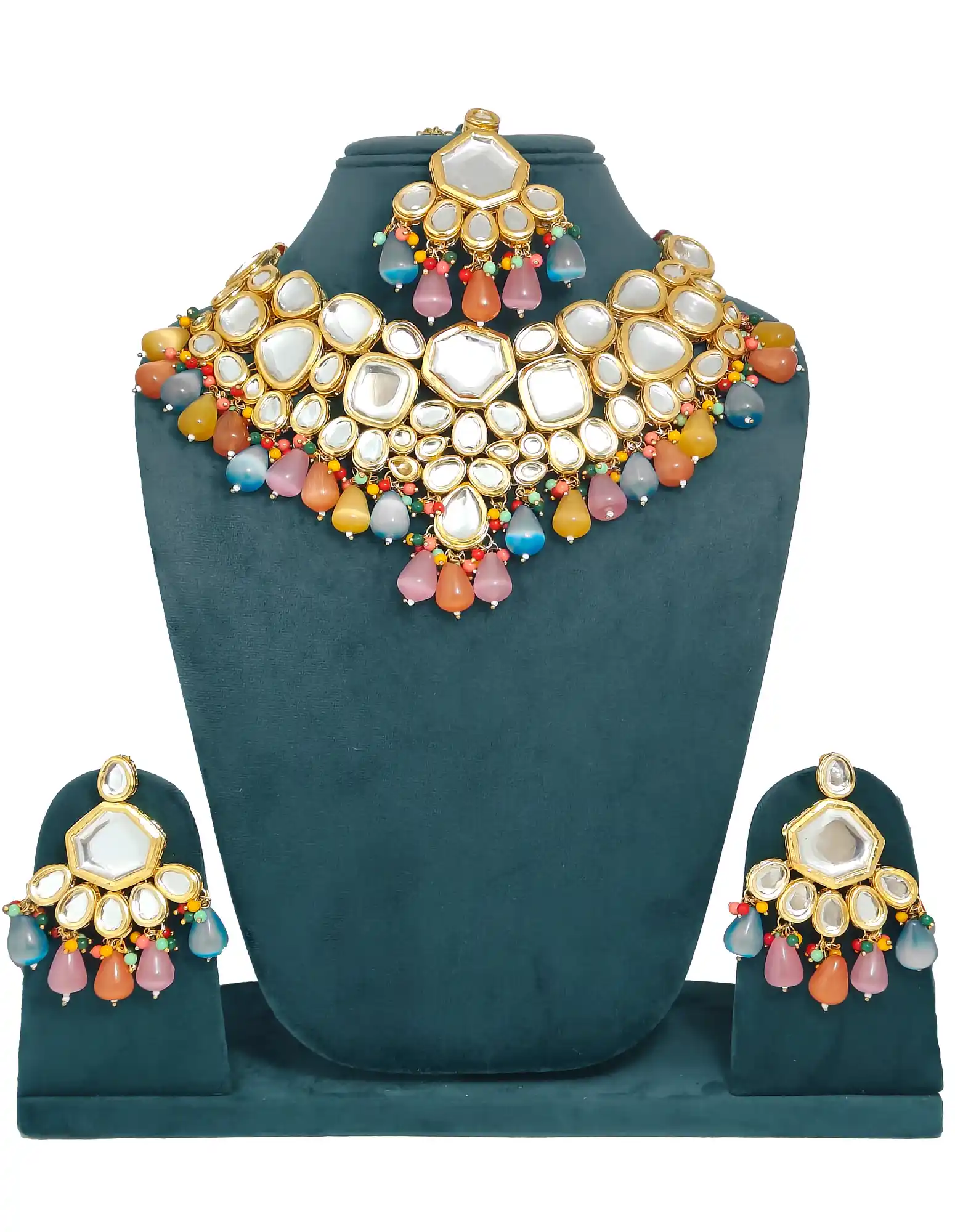 Meenakari 18K Gold plated Multi color Set - for jewellery making