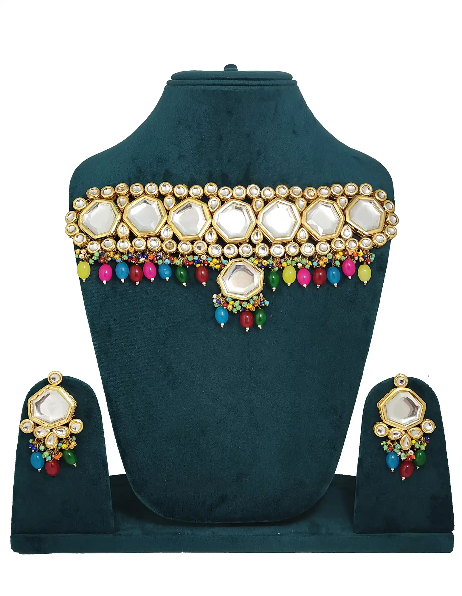 Gold Toned Kundan Studded Choker
