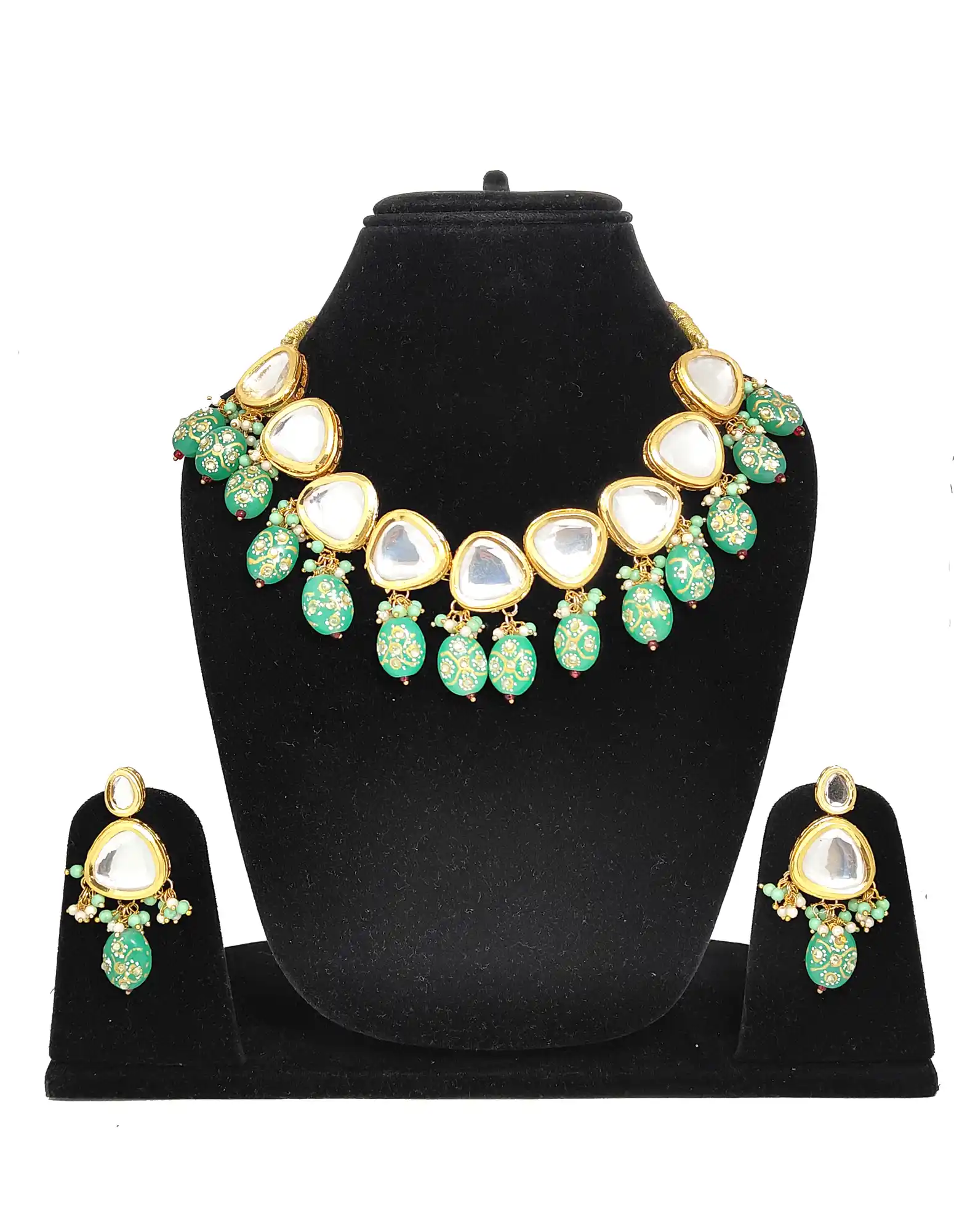 Green Necklace and Earring Set