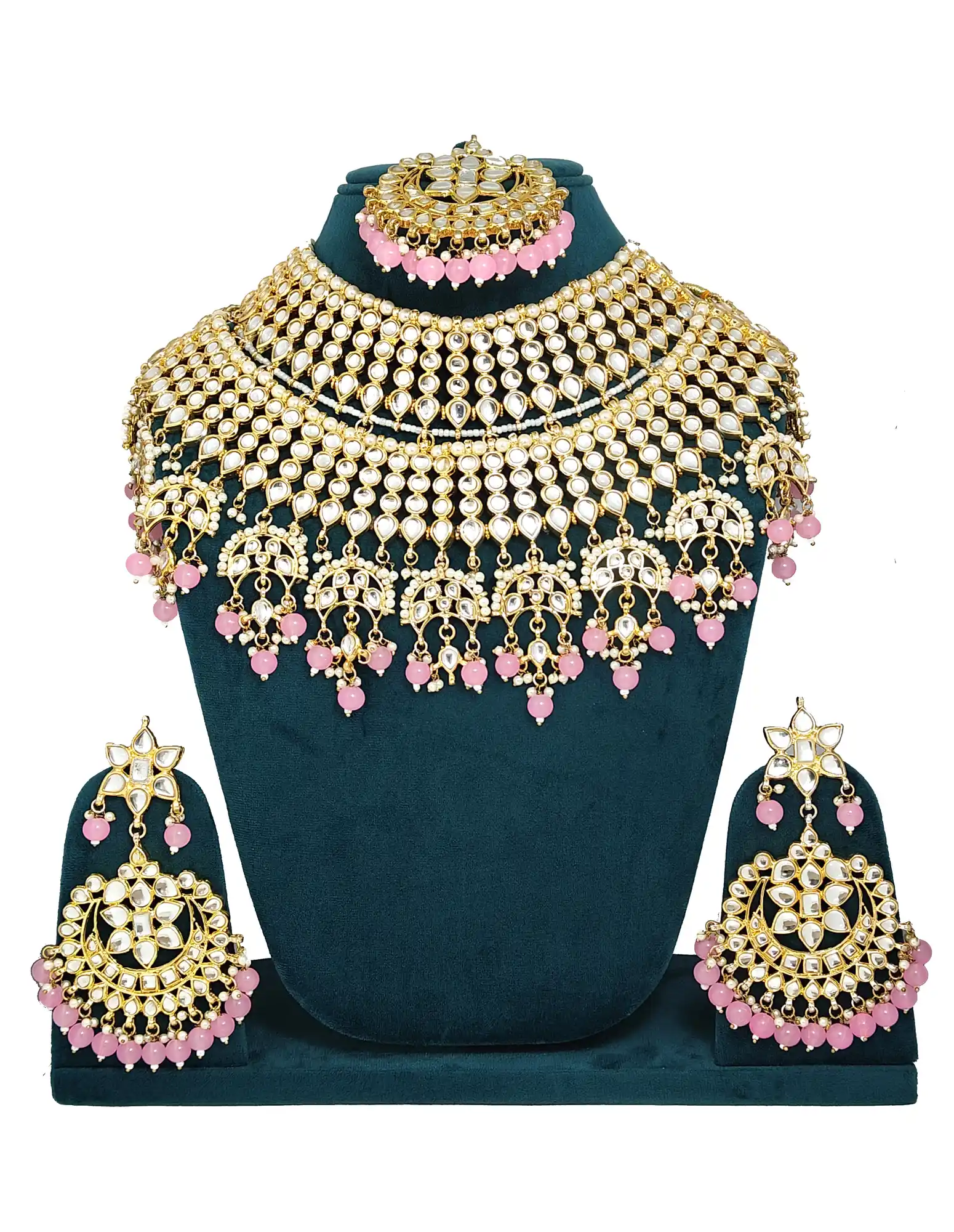 Heavy Bridal Pink Jewellery Sets - for jewellery making