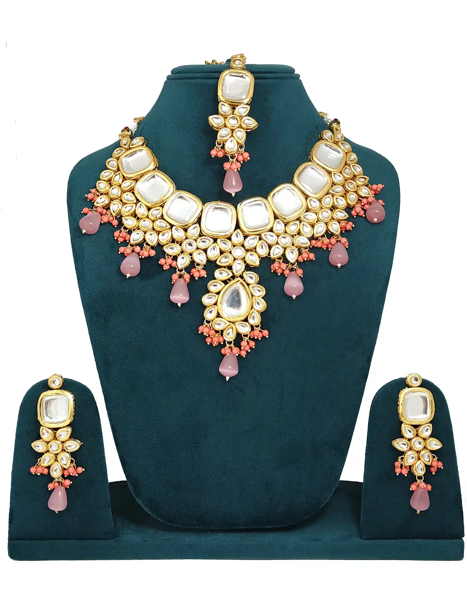 Monalisa Stone Bridal Kundan Set - for jewellery making