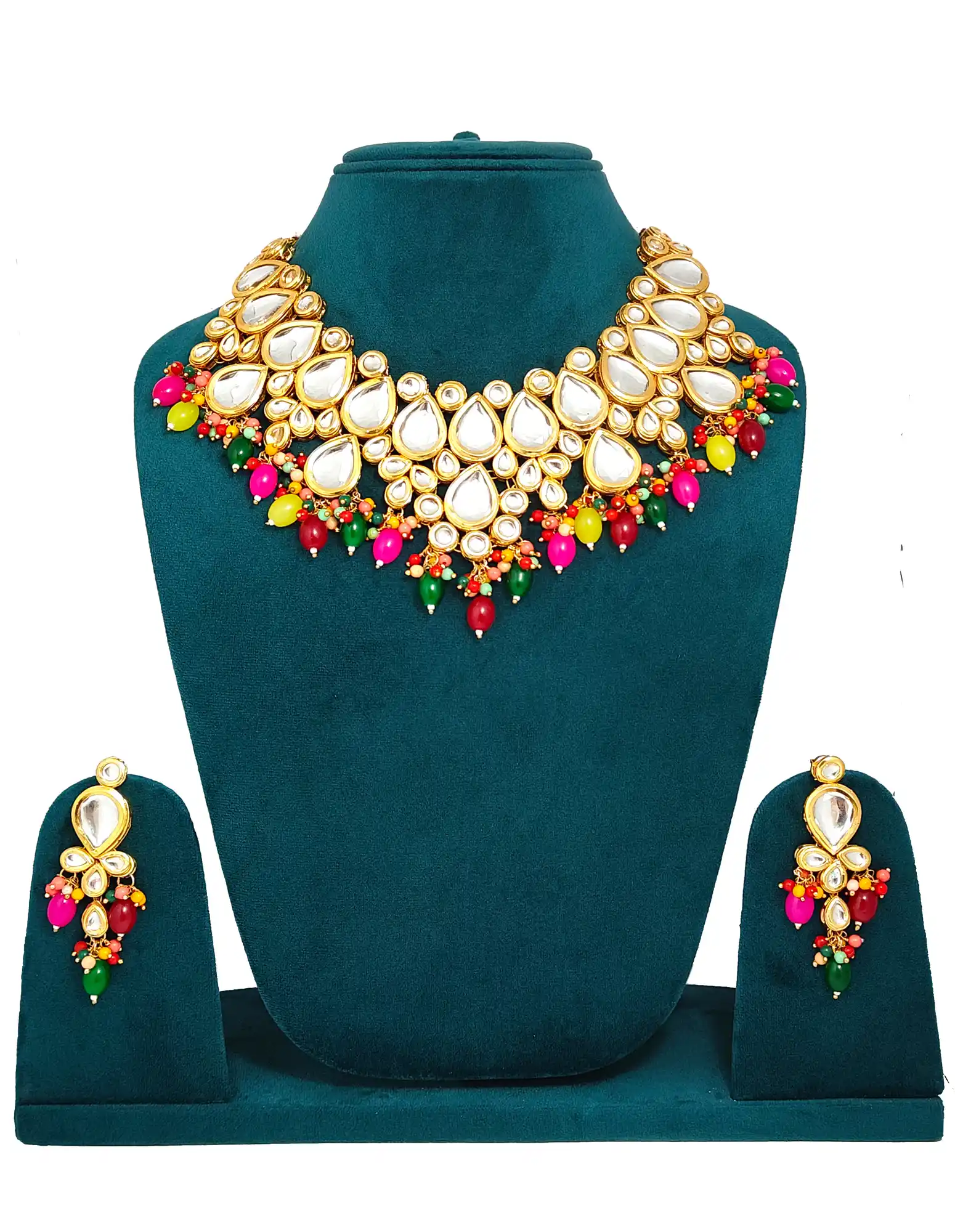 Multicolor Kundan Bridal Set for Girls - for jewellery making