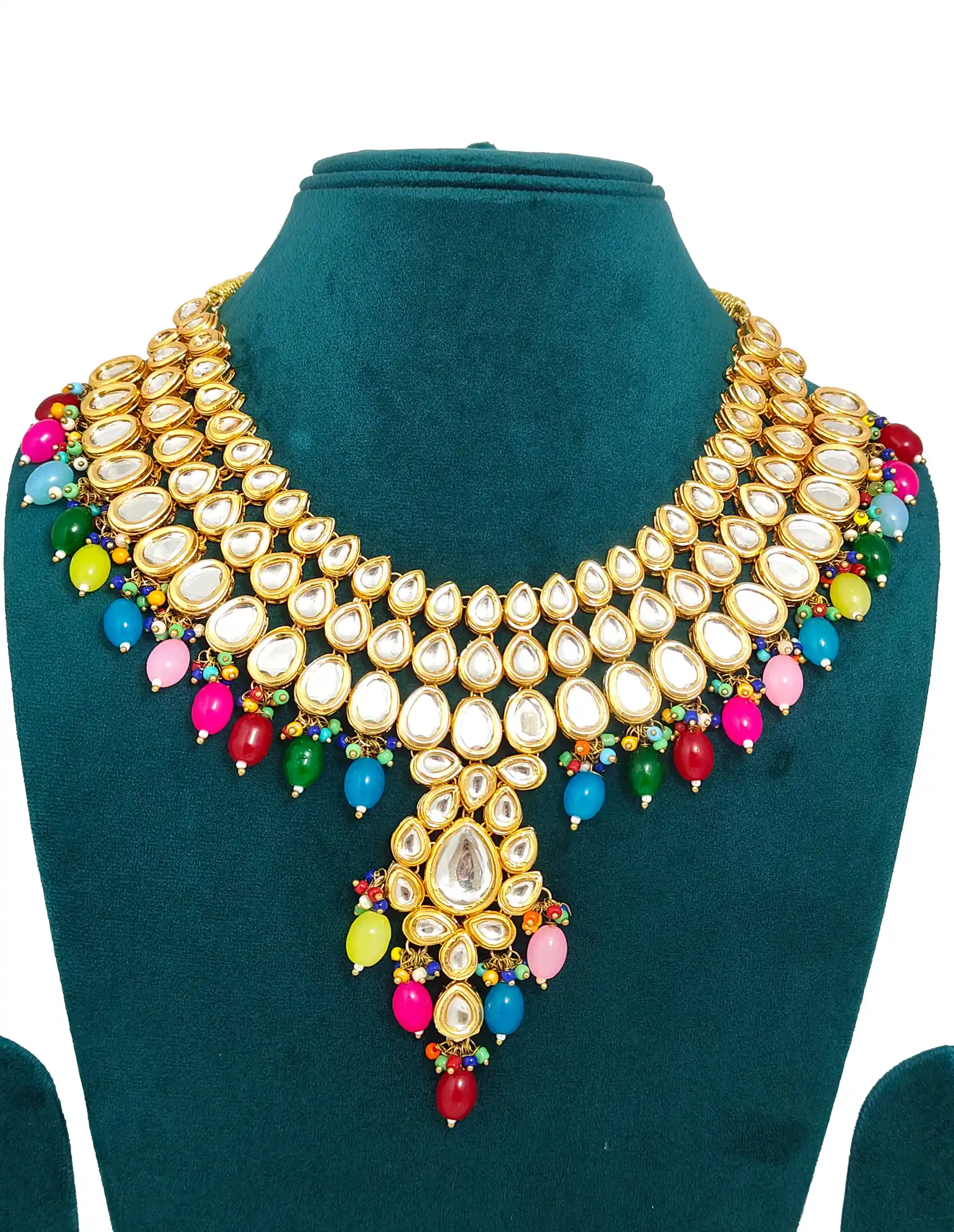 Multicolor Kundan Necklace for Girls