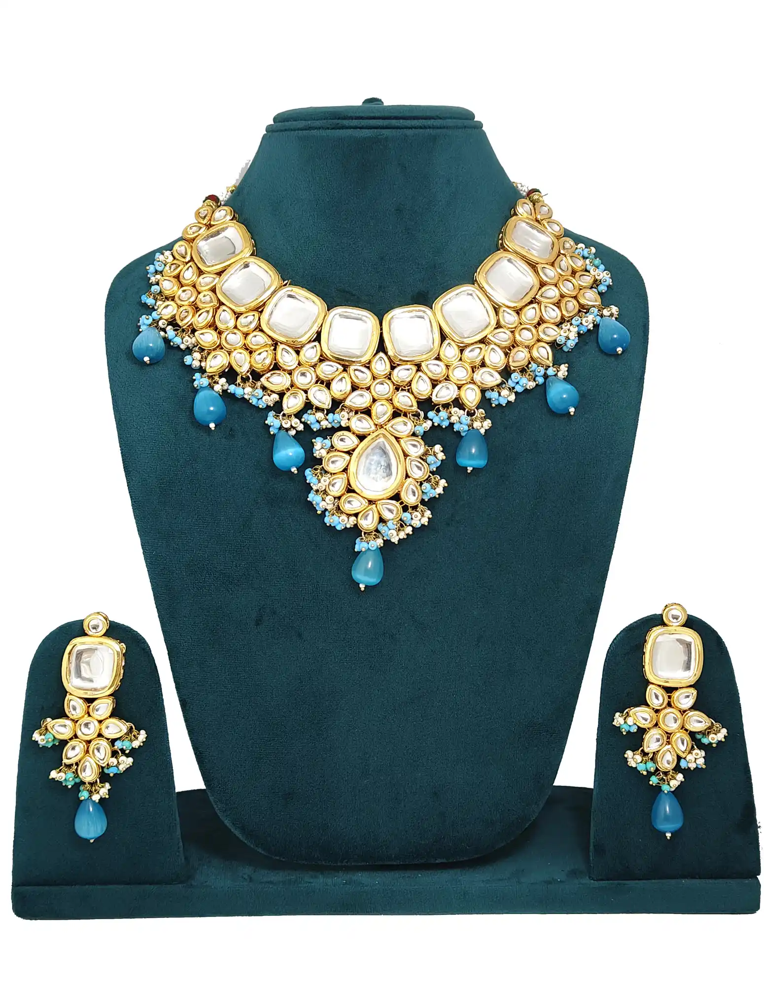 Main View of Kundan Monalisa Necklace Set - for jewellery making