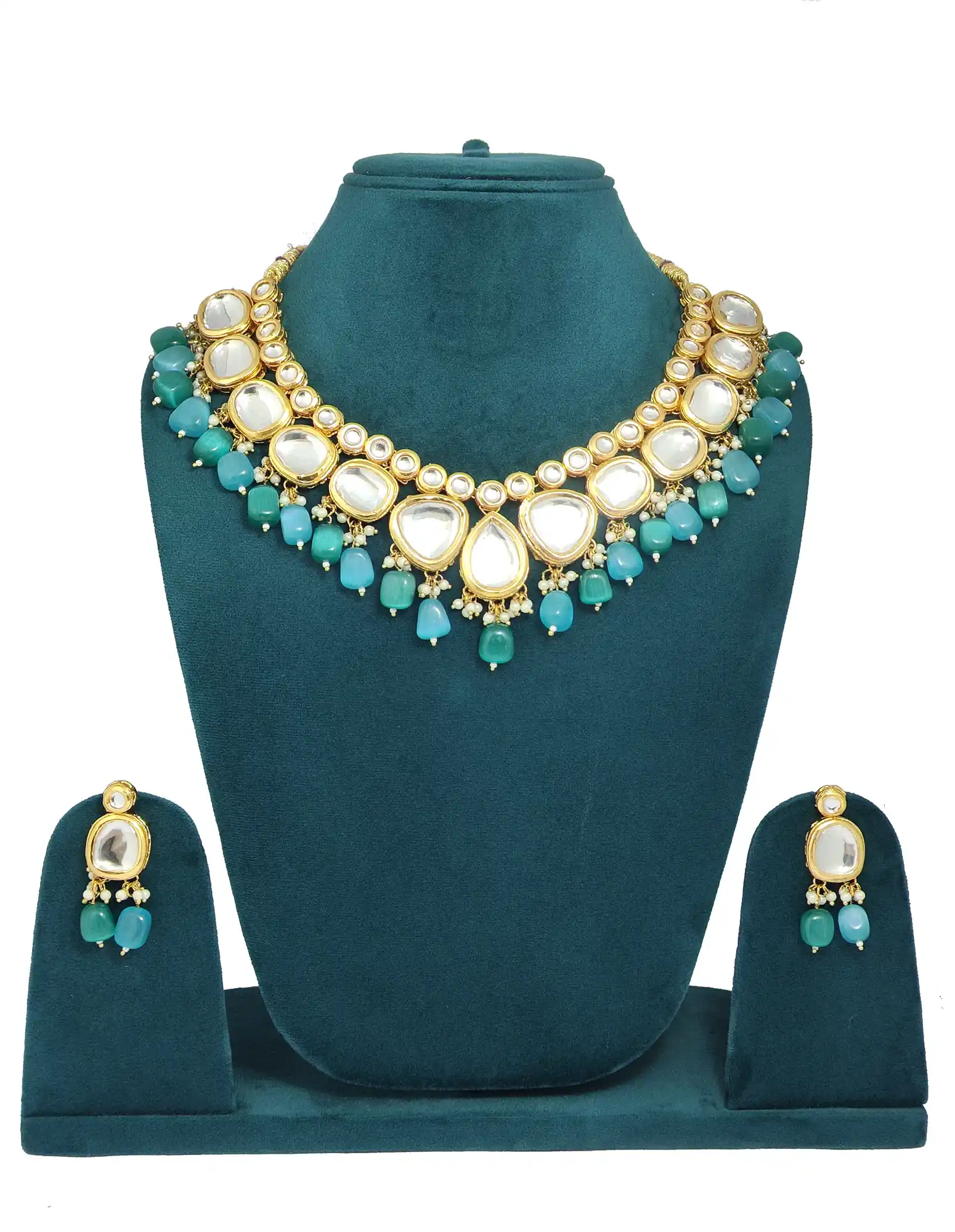 Handcrafted Necklace Set for Girls - None Handcrafted Kundan Necklace - Image 2
