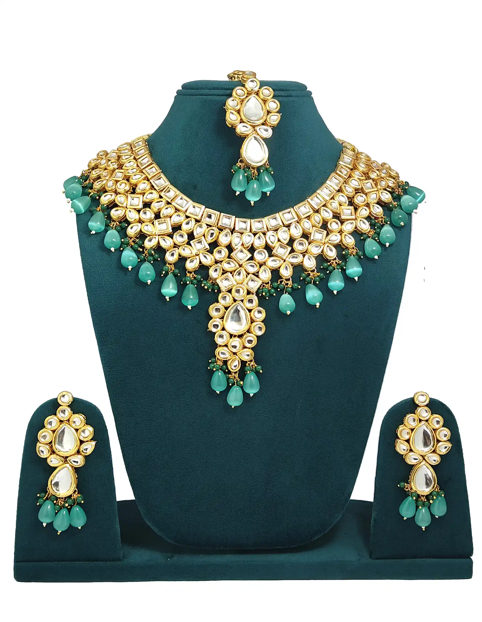 Royal Kundan Meenakari Necklace Set - None Royal Kundan Necklace - Image 1
