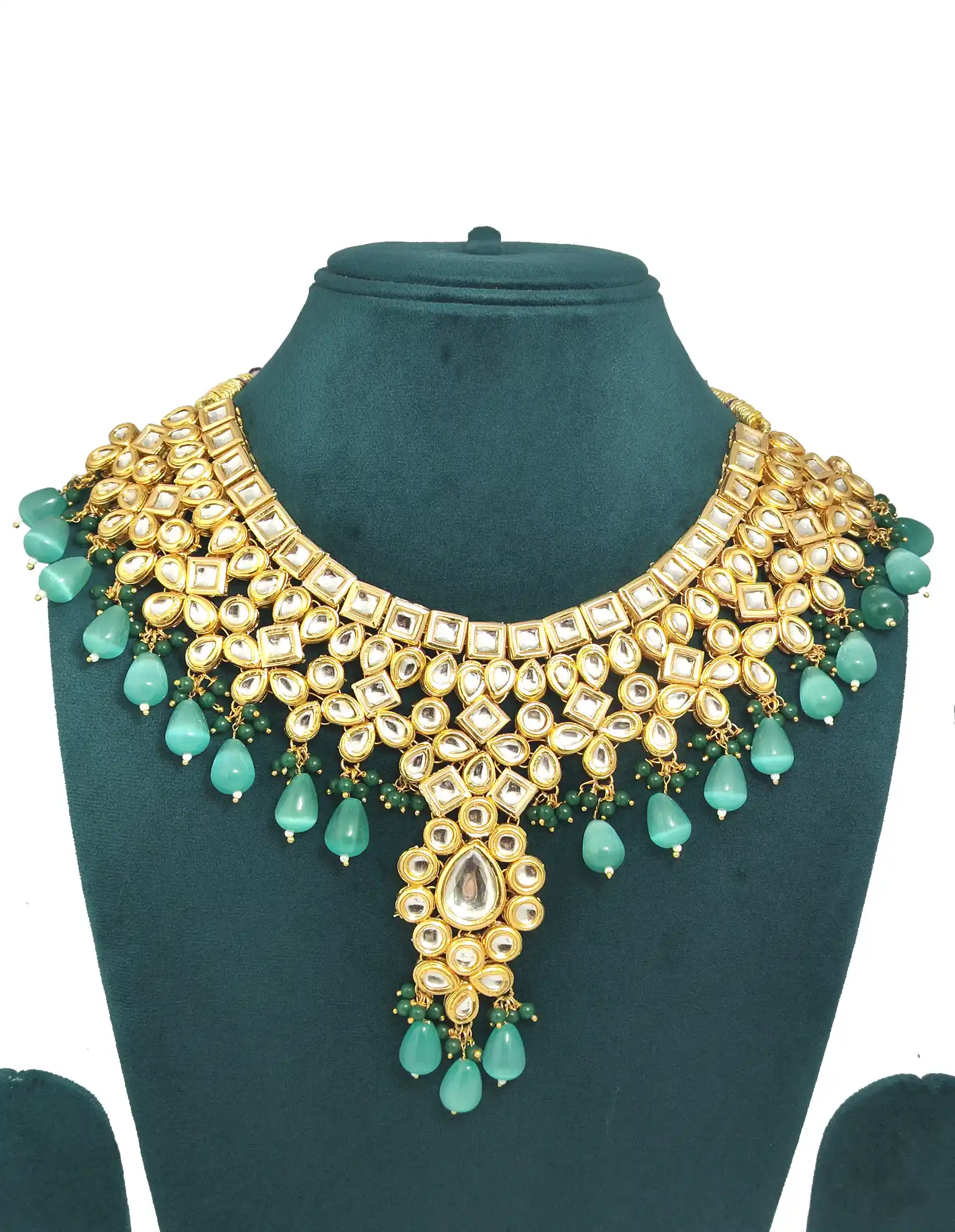Royal Kundan Meenakari Necklace Set - None Royal Kundan Necklace - Image 2