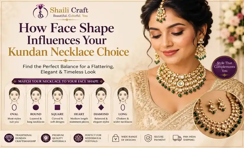 How Face Shape Influences Your Kundan Necklace Choice
