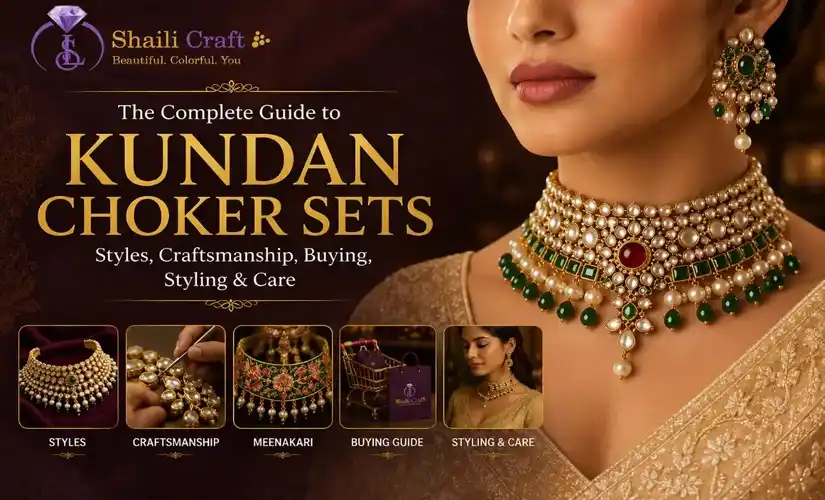 The Complete Guide to Kundan Choker Sets: Styles, Craftsmanship, Buying, Styling & Care